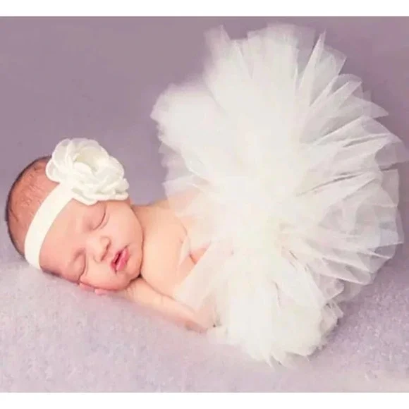 Baby TuTu Set Skirt/Headband - Picture 3 of 4